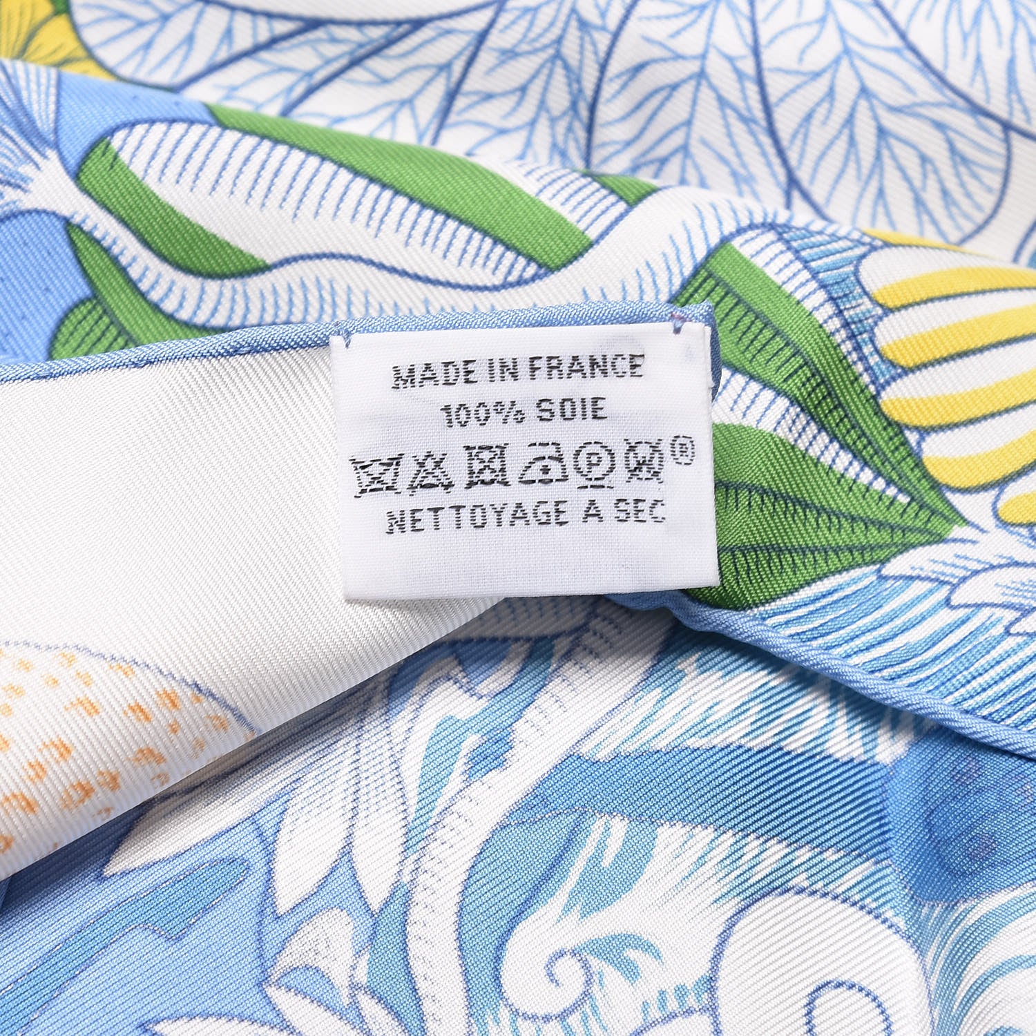 Hermes Silk Cosmographia Universalis Scarf 90 White Bleu Vert 5 of 6