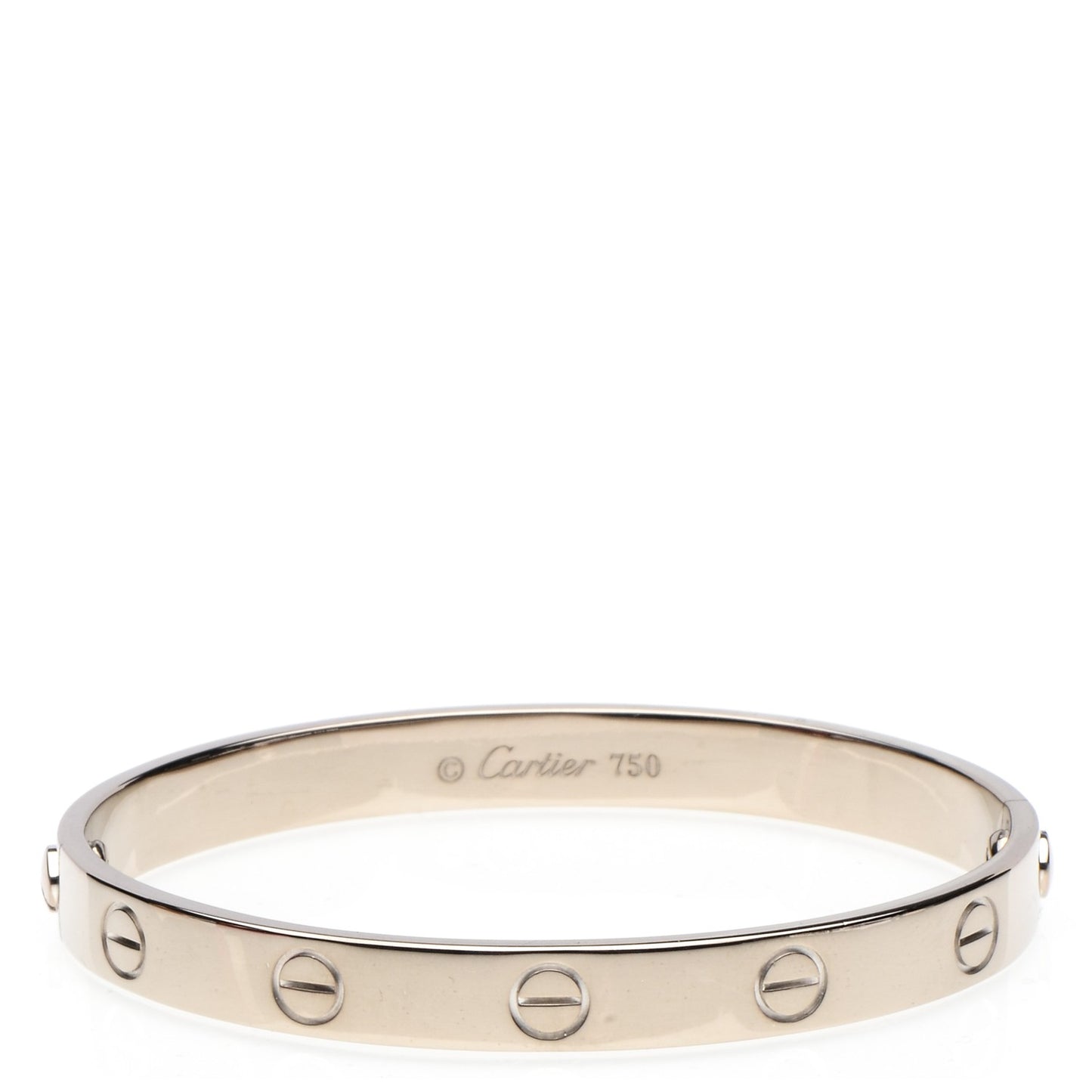 18K White Gold LOVE Bracelet 16