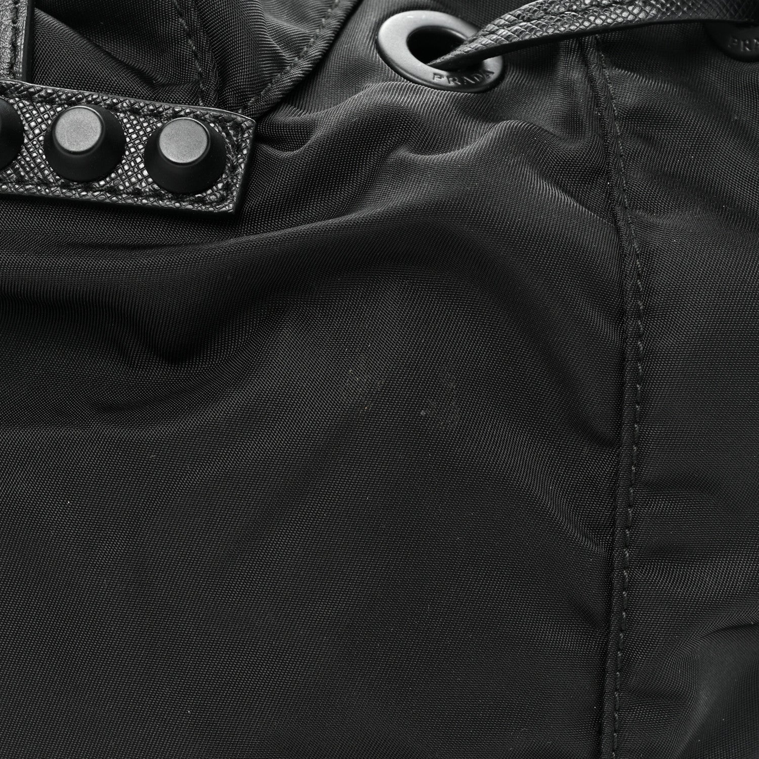 Prada Nylon New Vela Monochrome Studded Backpack Black 12 of 13