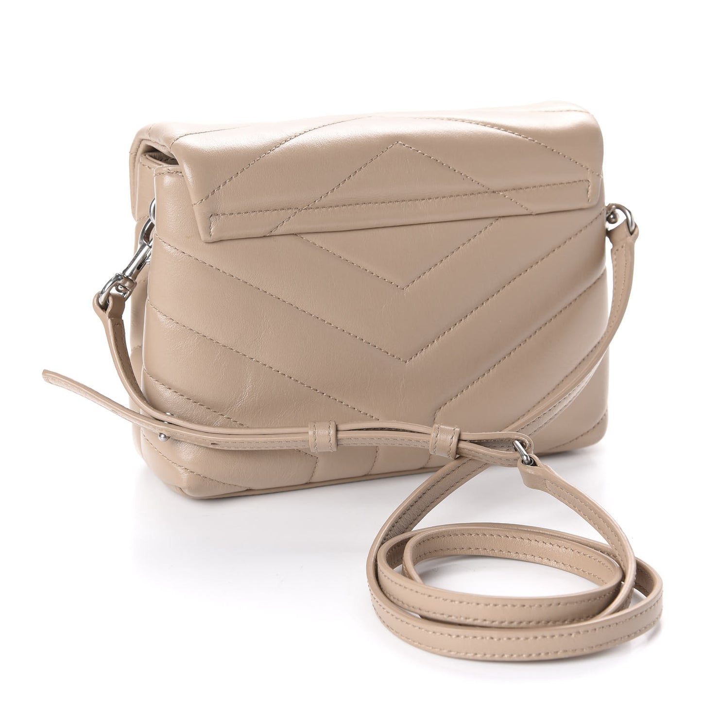 Calfskin Y Quilted Monogram Toy Loulou Satchel Nude