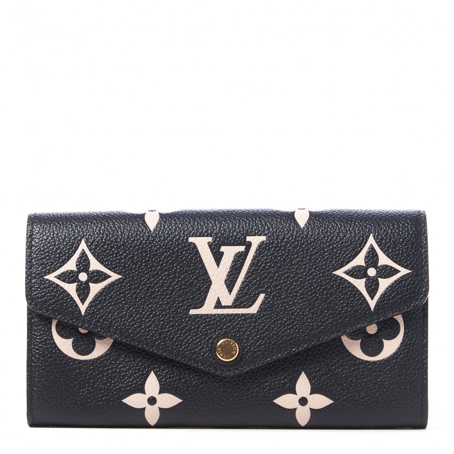 Monogram Empreinte Giant Sarah Wallet Black Beige
