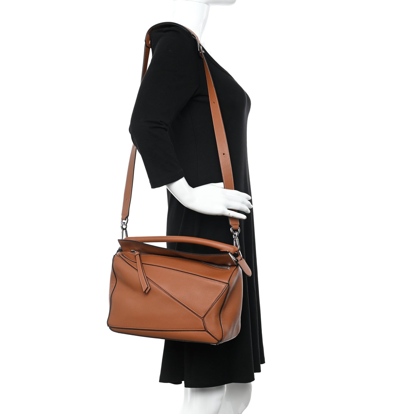 Calfskin Medium Puzzle Bag Tan
