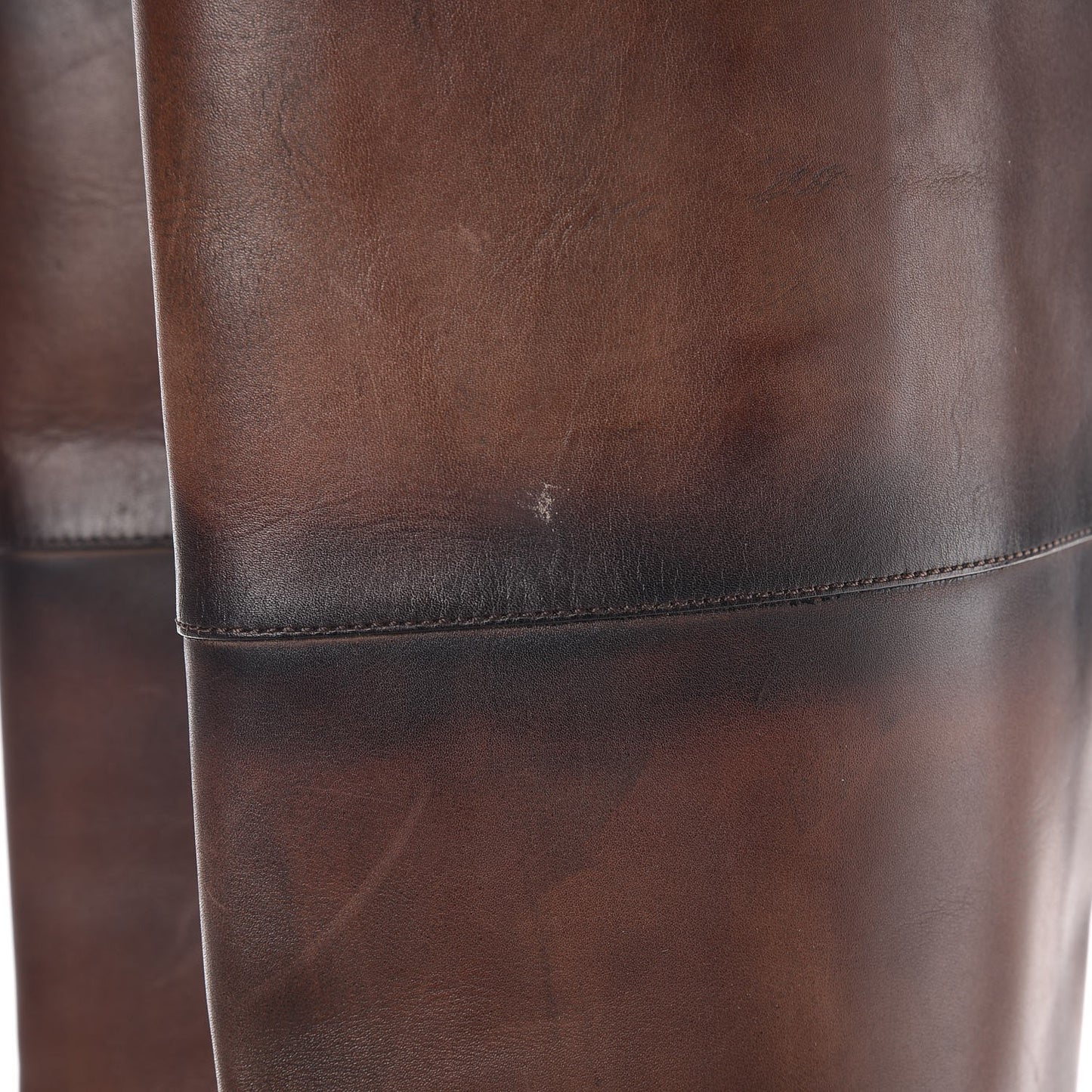 Calfskin Horsebit Tall Boots 37 Brown