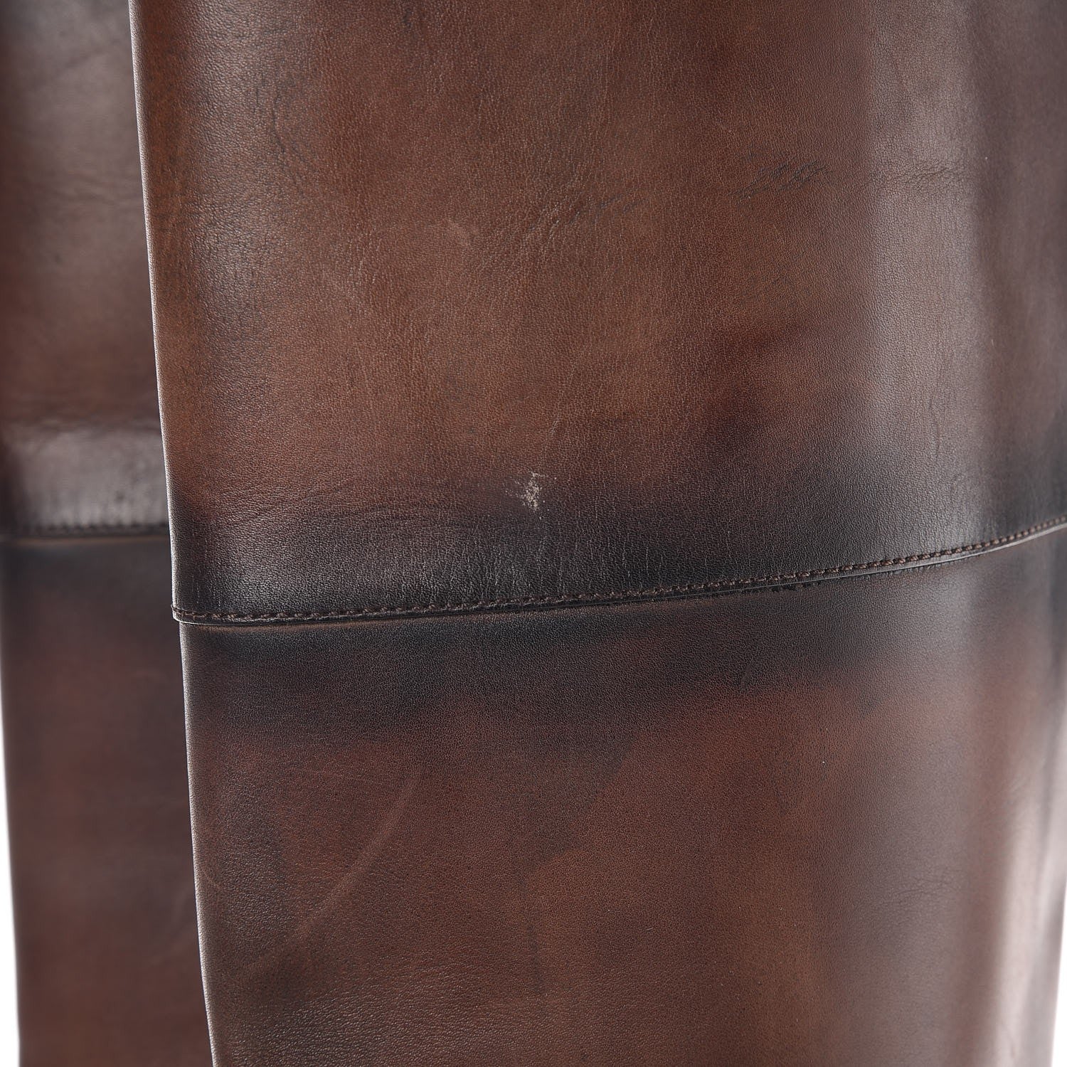 Gucci Calfskin Horsebit Tall Boots 37 Brown 10 of 12