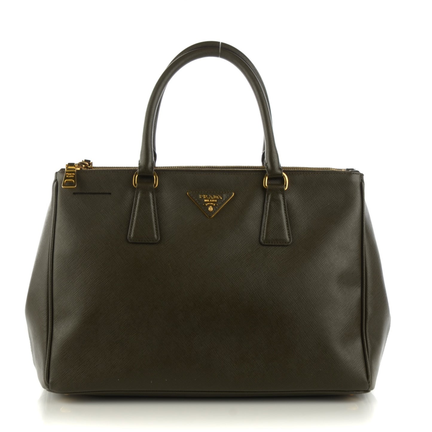 Saffiano Medium Galleria Double Zip Tote Militare