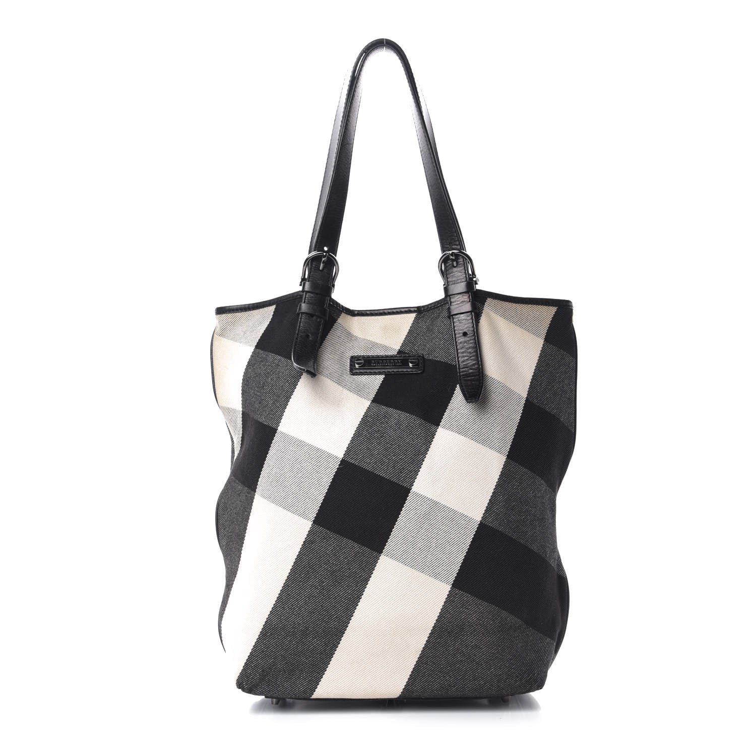 Burberry Beat Check Tote Black 1 of 9