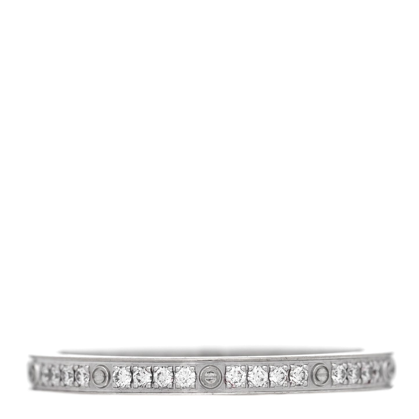 18K White Gold Diamond Ceramic LOVE Ring Set 52 6