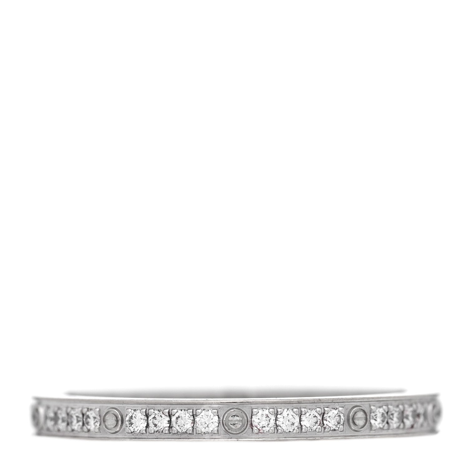 Cartier 18K White Gold Diamond Ceramic LOVE Ring Set 52 6 7 of 7
