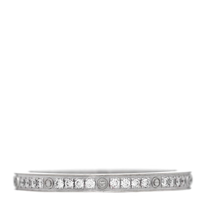 Cartier 18K White Gold Diamond Ceramic LOVE Ring Set 52 6 7 of 7
