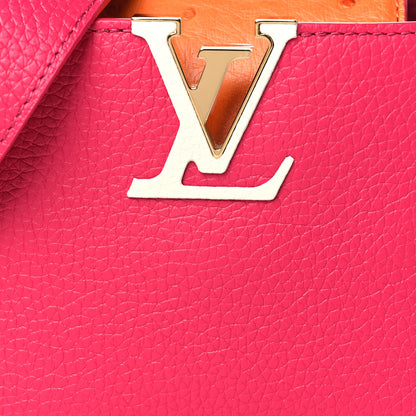 Louis Vuitton Taurillon Ostrich Capucines Mini Orange Fuchsia 7 of 9