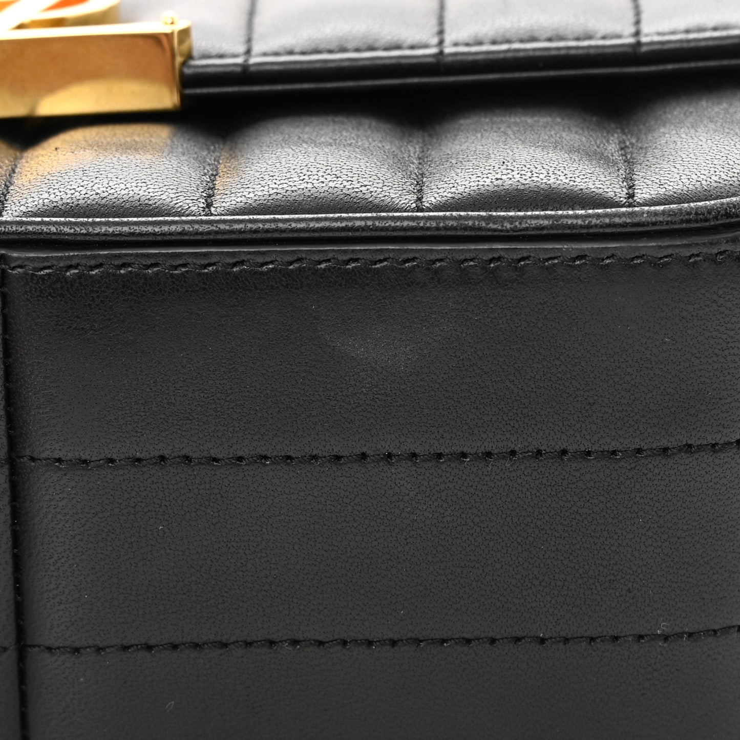 Lambskin Matelasse Monogram Medium Vicky Chain Bag Black