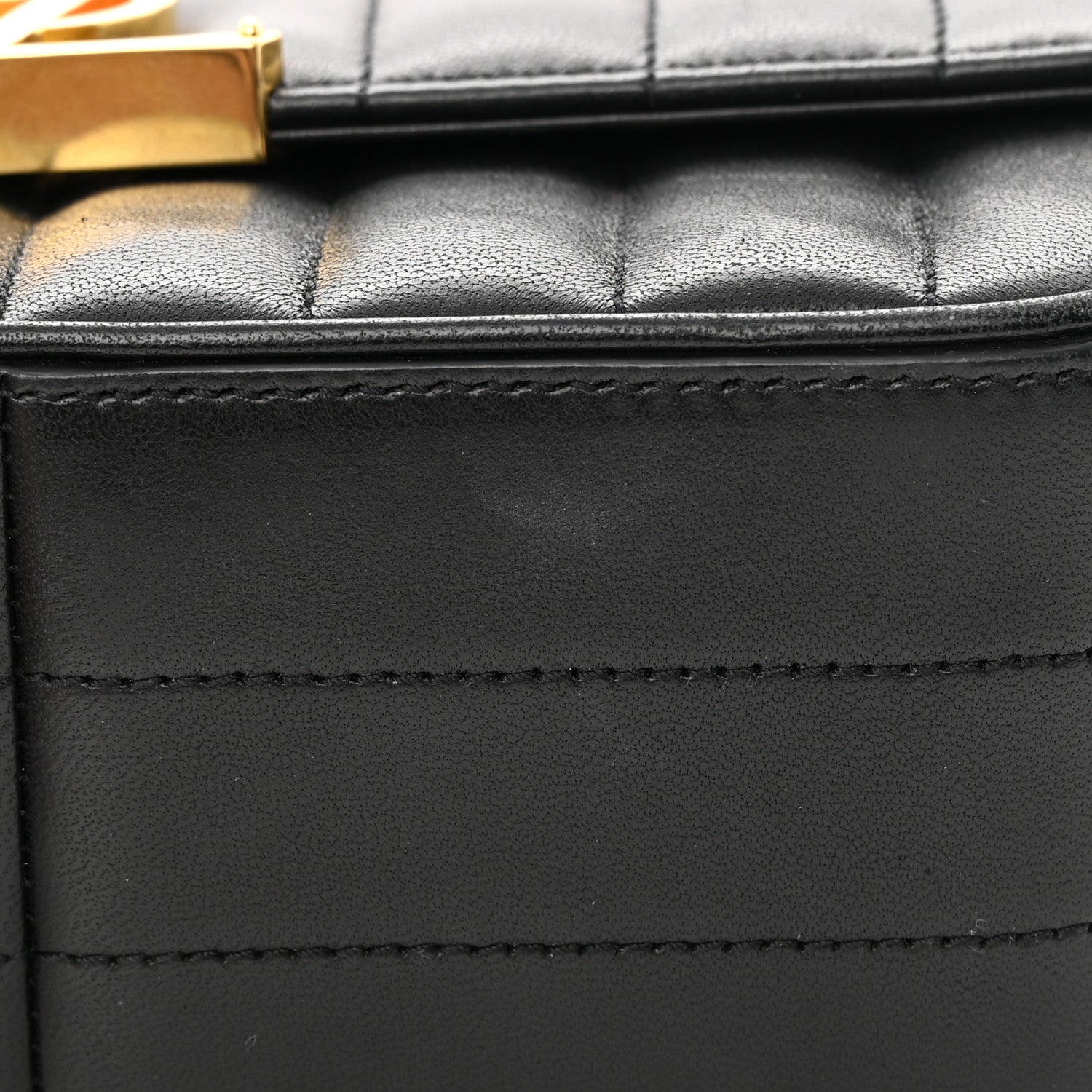 Saint Laurent Lambskin Matelasse Monogram Medium Vicky Chain Bag Black 15 of 15