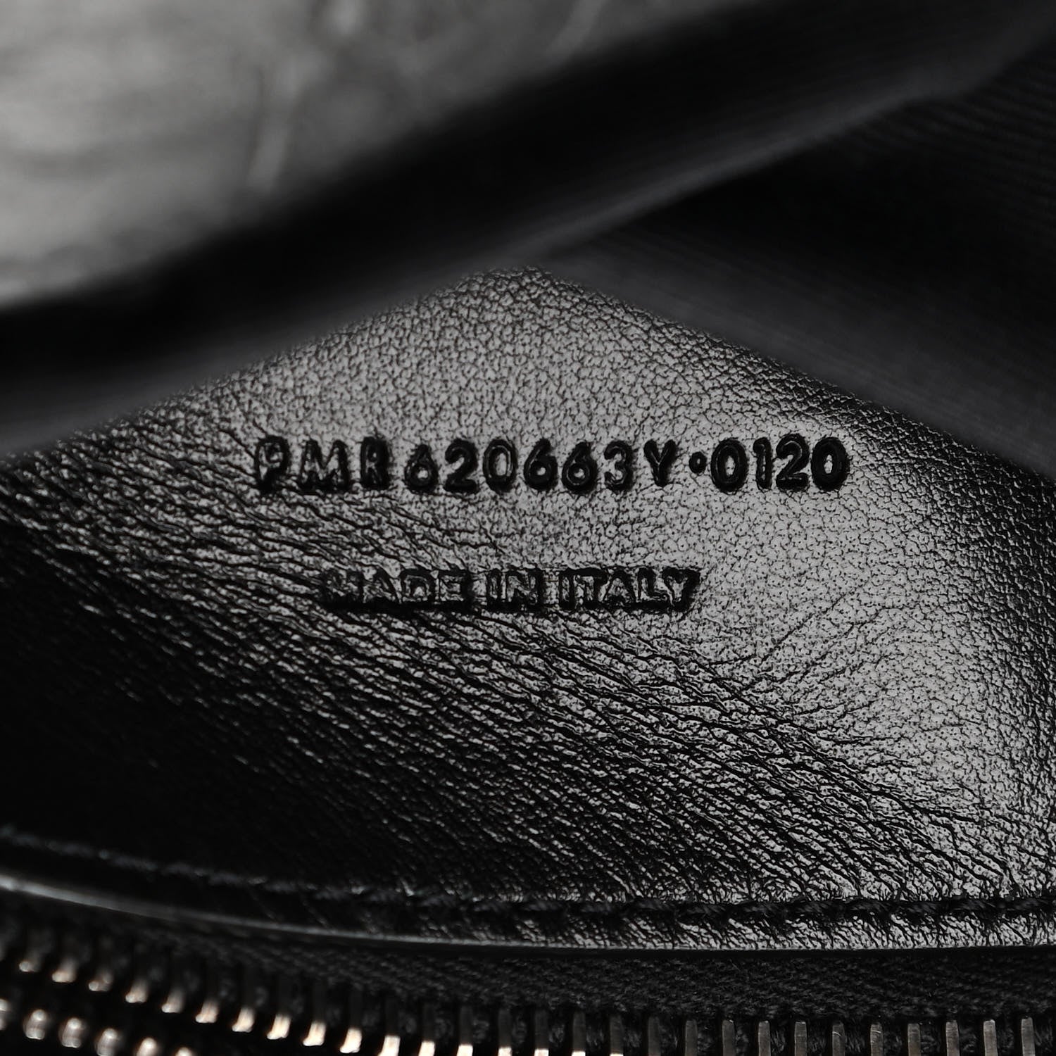 Saint Laurent Calfskin Crocodile Embossed Medium West Hollywood Monogram Fold-Over Black 10 of 14