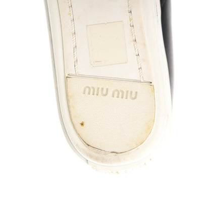 Miu Miu Nappa Metal Cap Toe Slip On Sneakers 36 Nero Black 9 of 15
