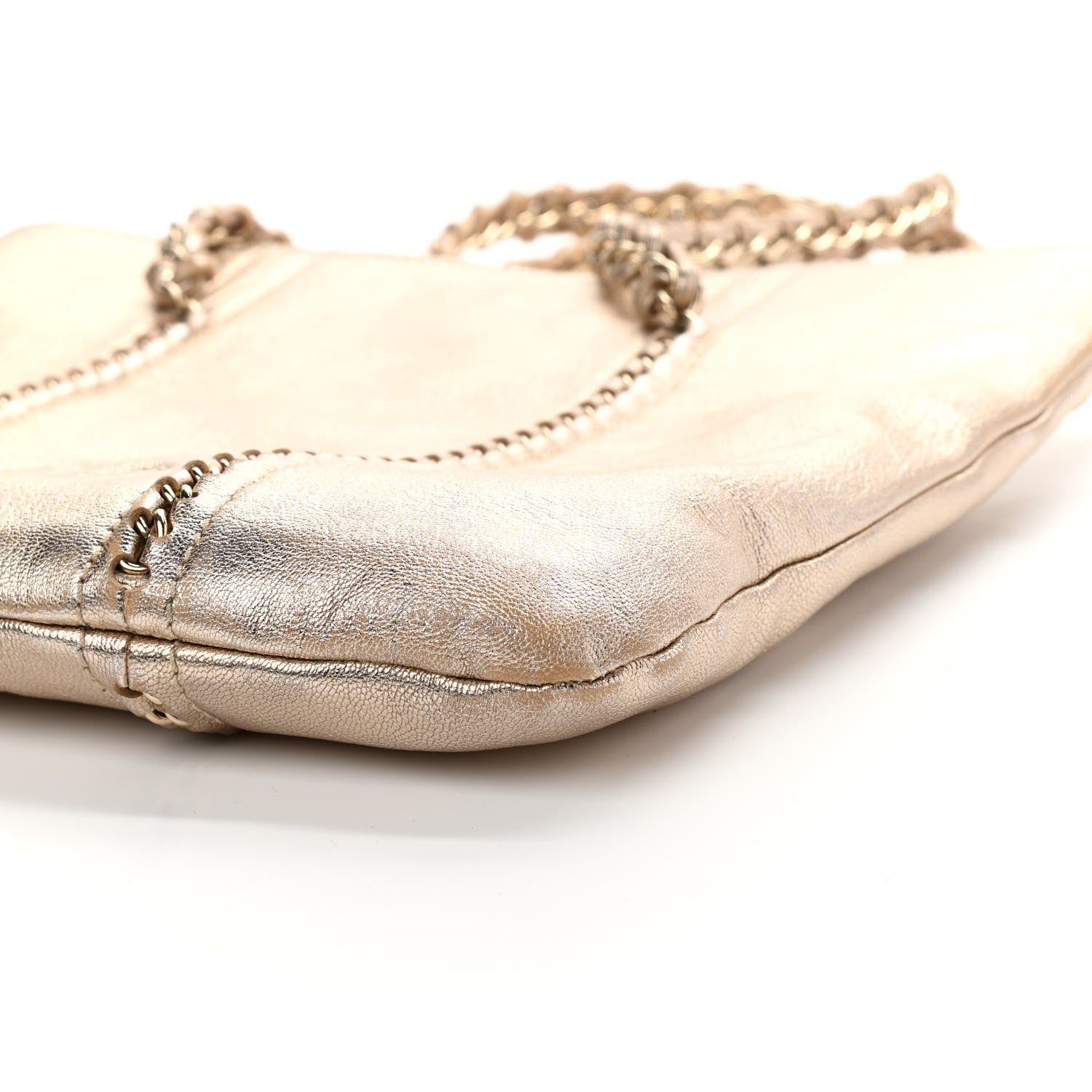 Chanel Metallic Goatskin Luxe Ligne Tote Gold 9 of 16
