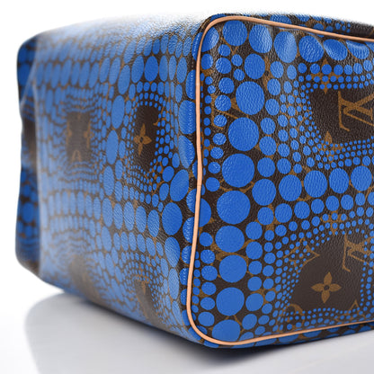 Louis Vuitton Monogram Kusama Town Speedy 30 Blue 9 of 9