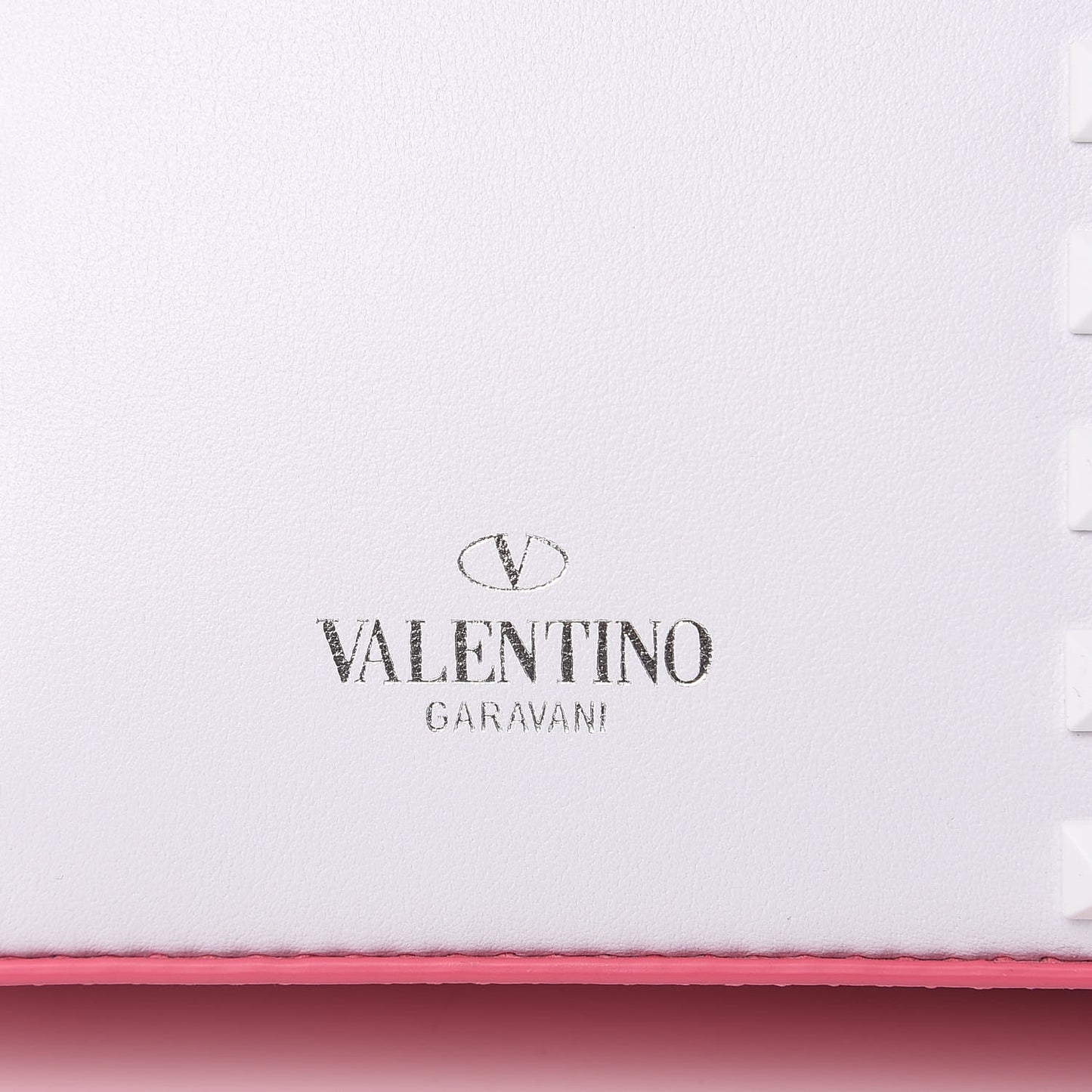 Vitello Colorblock Medium Free Rockstud Flip Lock Crossbody Bag Shadow Pink Optic White