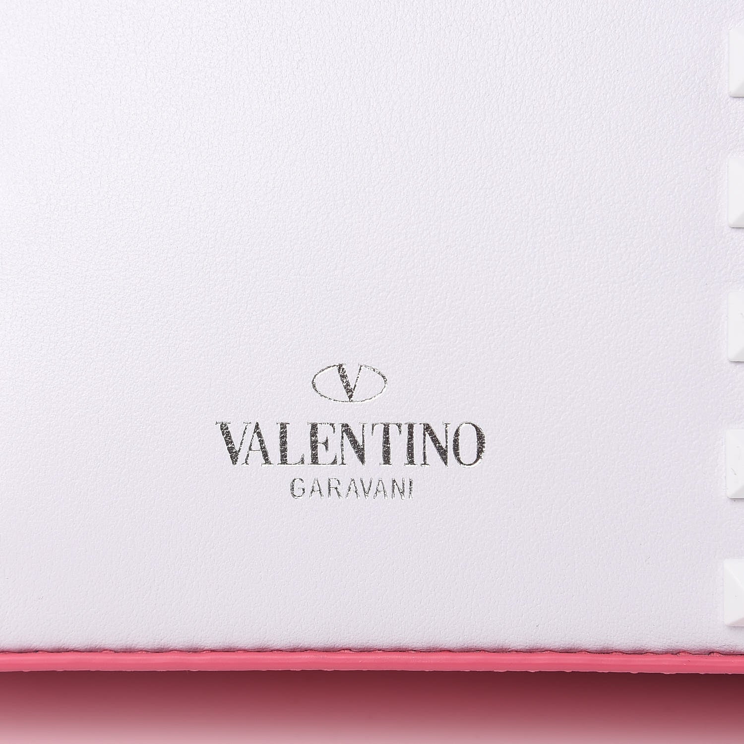 Valentino Garavani Vitello Colorblock Medium Free Rockstud Flip Lock Crossbody Bag Shadow Pink Optic White 10 of 10