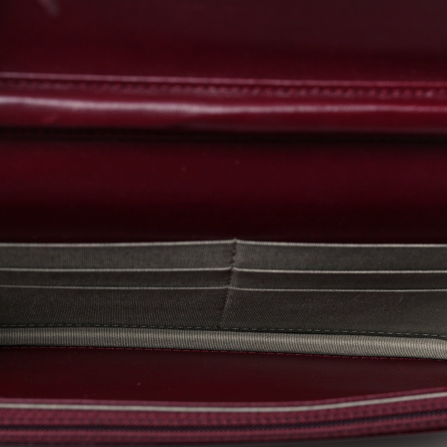 Chanel Patent Quilted Brilliant Wallet On Chain WOC Light Burgundy 4 of 8