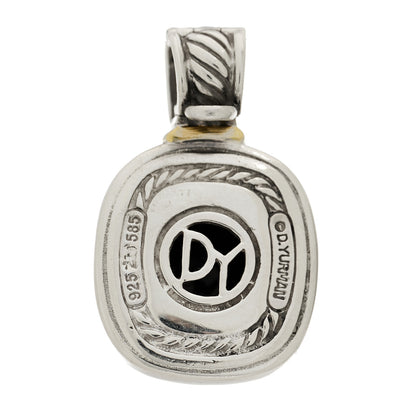 David Yurman Sterling Silver 14K Yellow Gold Black Onyx Albion Enhancer Pendant 3 of 3