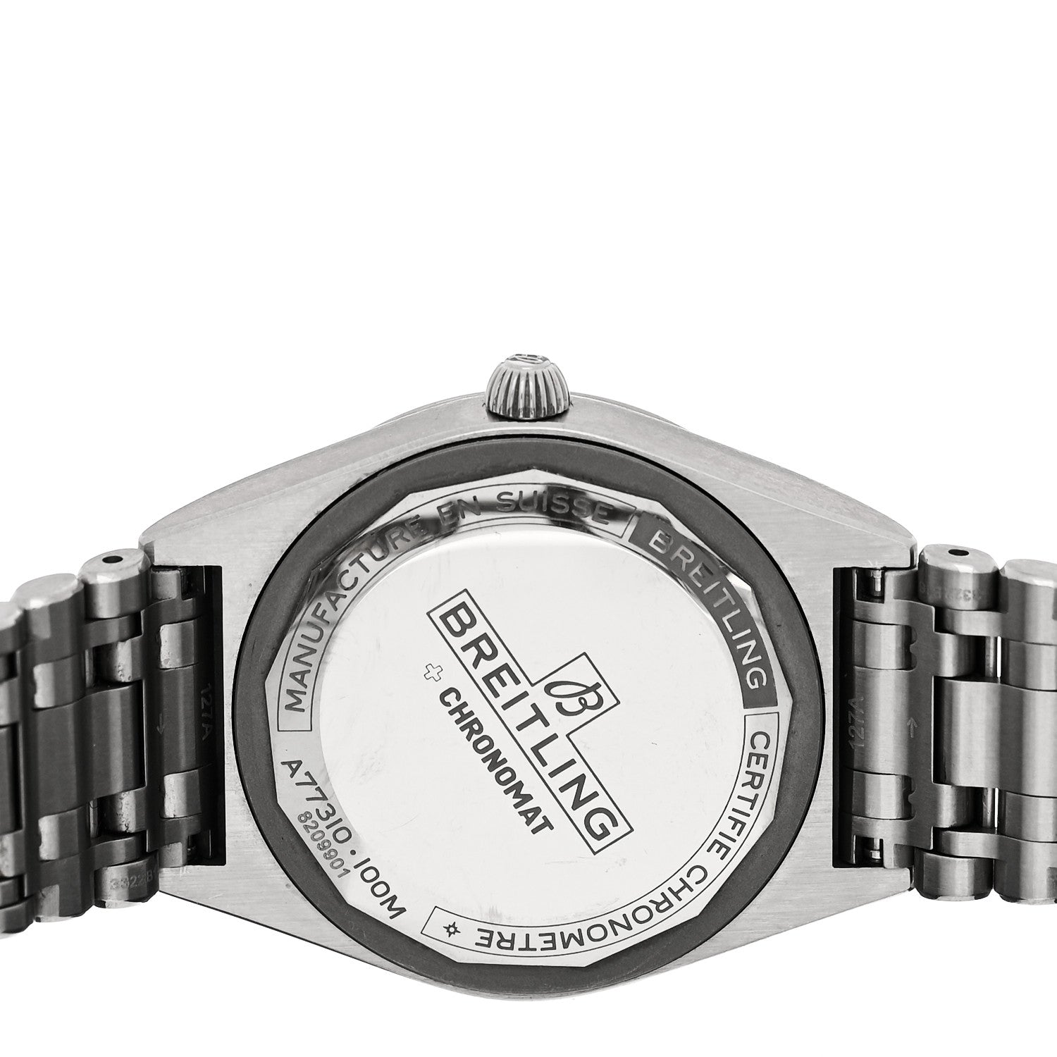 Breitling Stainless Steel Diamond Bezel 32mm Chronomat Quartz Watch Silver A77310591A1A1 4 of 5