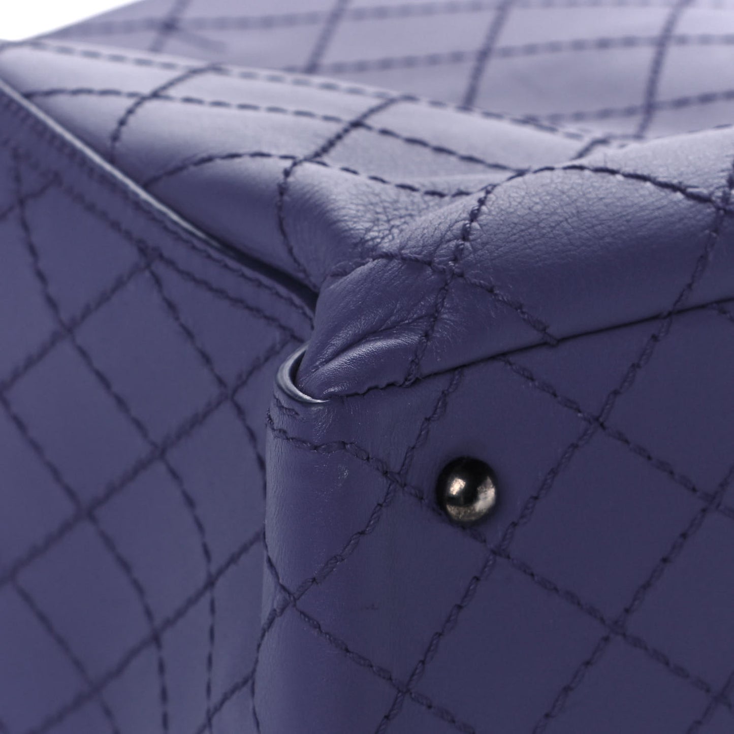Calfskin CC Pocket Tote Purple
