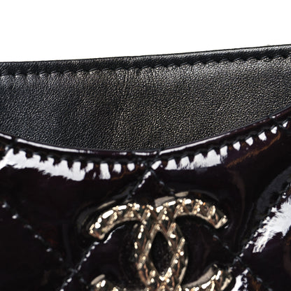 Chanel Patent Quilted Brilliant Vertical Card Holder Black 10 of 10