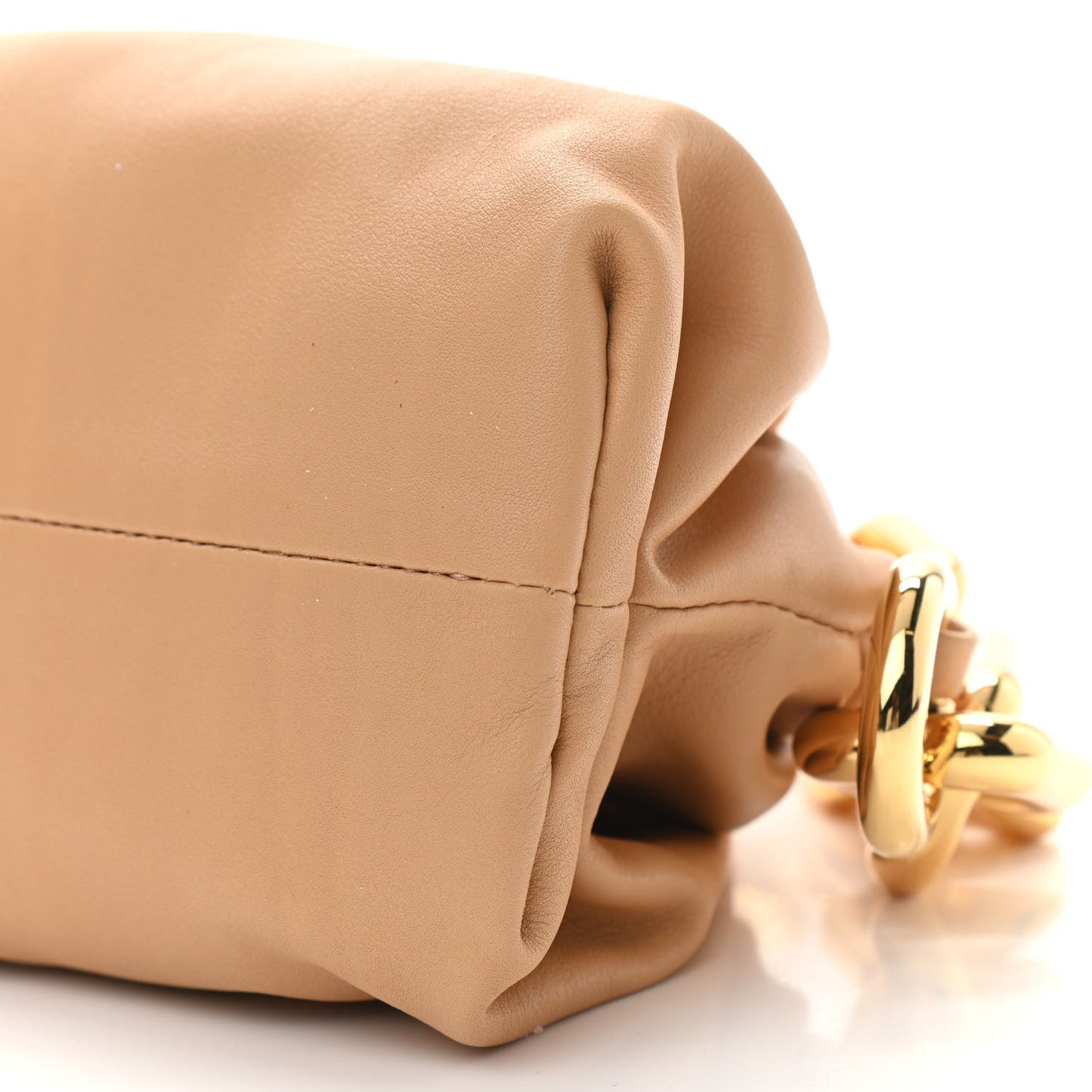 Calfskin Teen Chain Pouch Almond