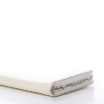 Louis Vuitton Shiny Calfskin Damier Facette Zippy Wallet Creme 7 of 12