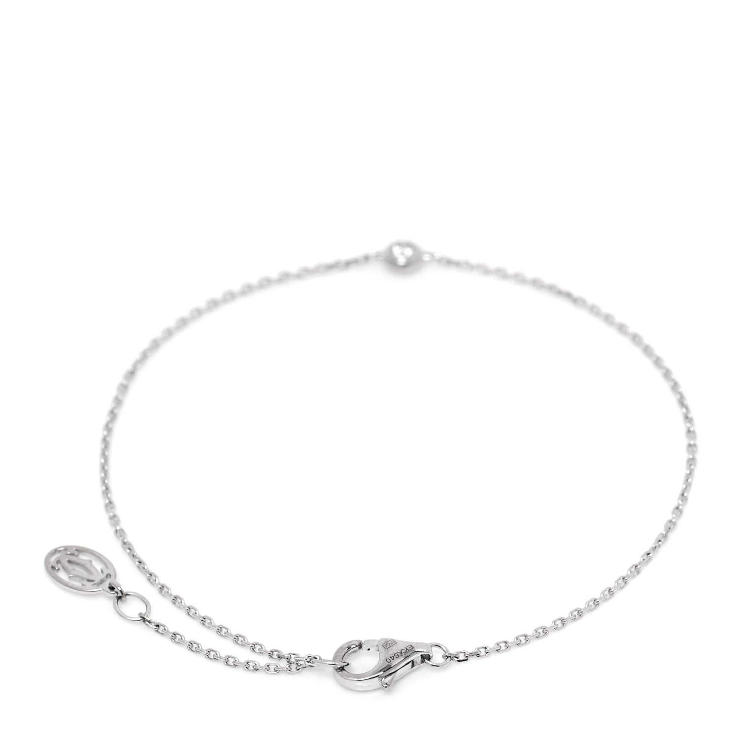 Cartier 18K White Gold Diamond XS D'Amour Bracelet 4 of 5