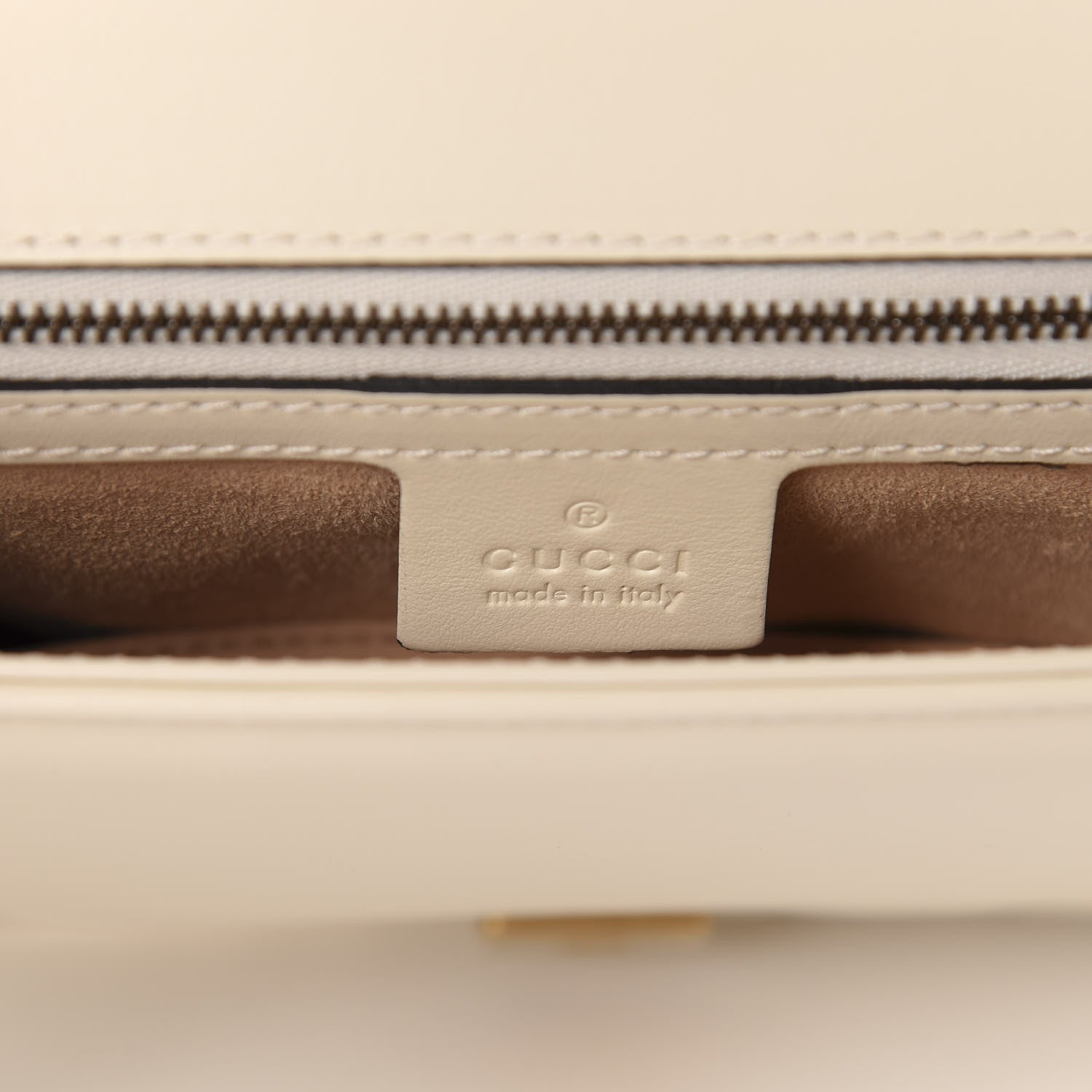 Gucci Calfskin Matelasse Small GG Marmont Top Handle Shoulder Bag White 11 of 13