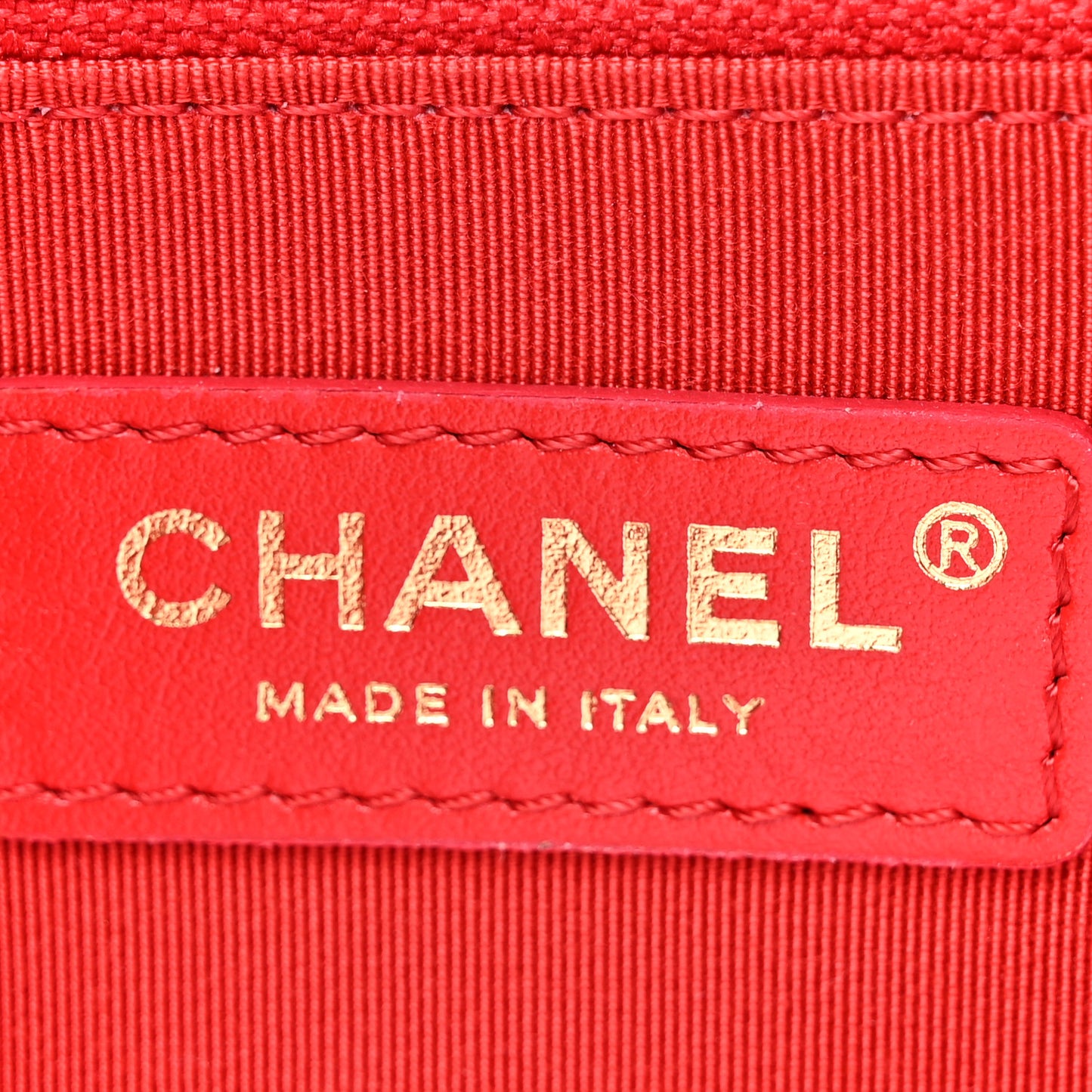 Shiny Lambskin Quilted Mini Flap Red