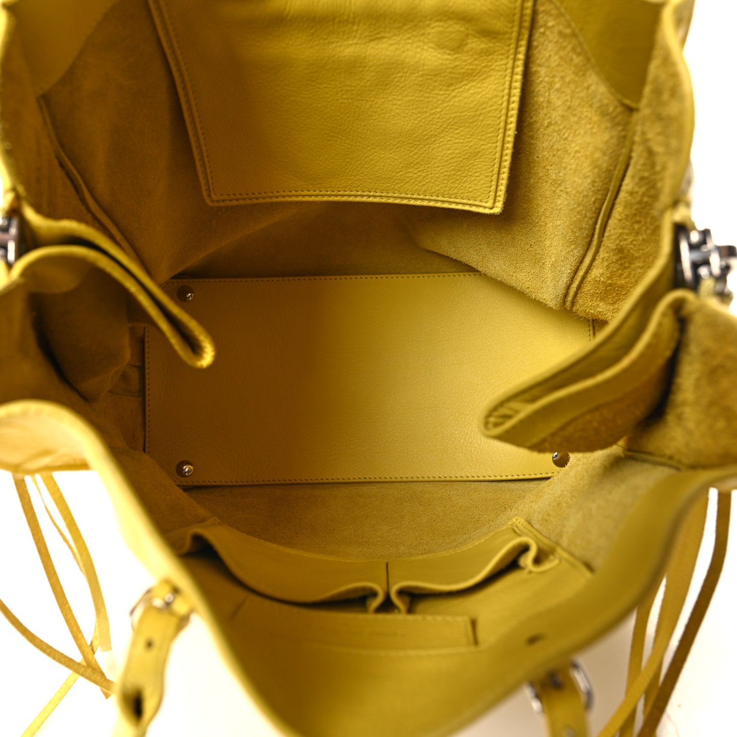 Supple Calfskin Papier A5 Zip Around Tote Jaune Soleil