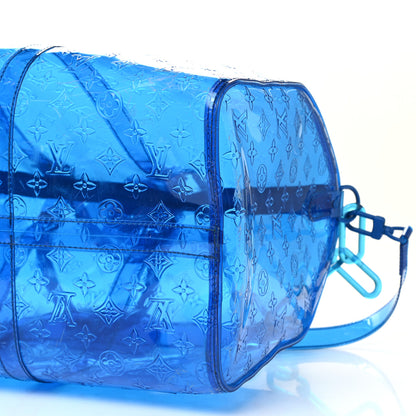 Louis Vuitton PVC Monogram Keepall Bandouliere 50 Blue 10 of 14