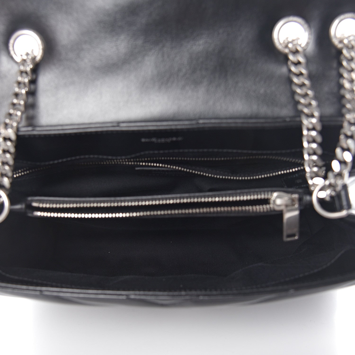 Saint Laurent Calfskin Y Quilted Monogram Medium Loulou Chain Satchel Black 5 of 10