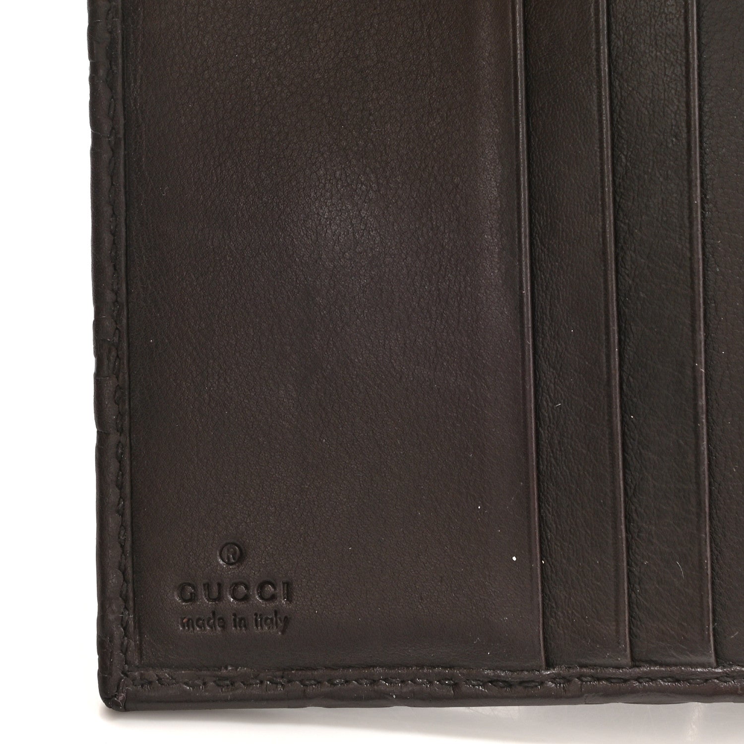 Gucci Guccissima Icon Bar French Wallet Dark Brown 11 of 14