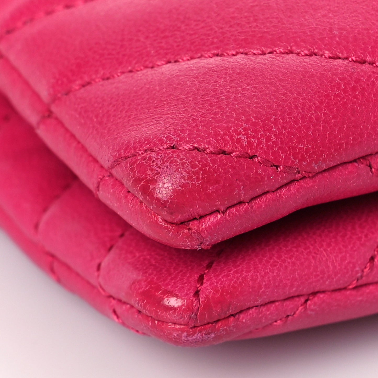 Lambskin Quilted Double Flap Bag Pink