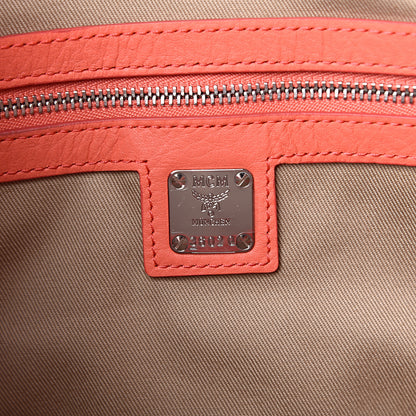 MCM Calfskin Ottomar Monogram Medium Klara Hobo Hot Coral 6 of 10