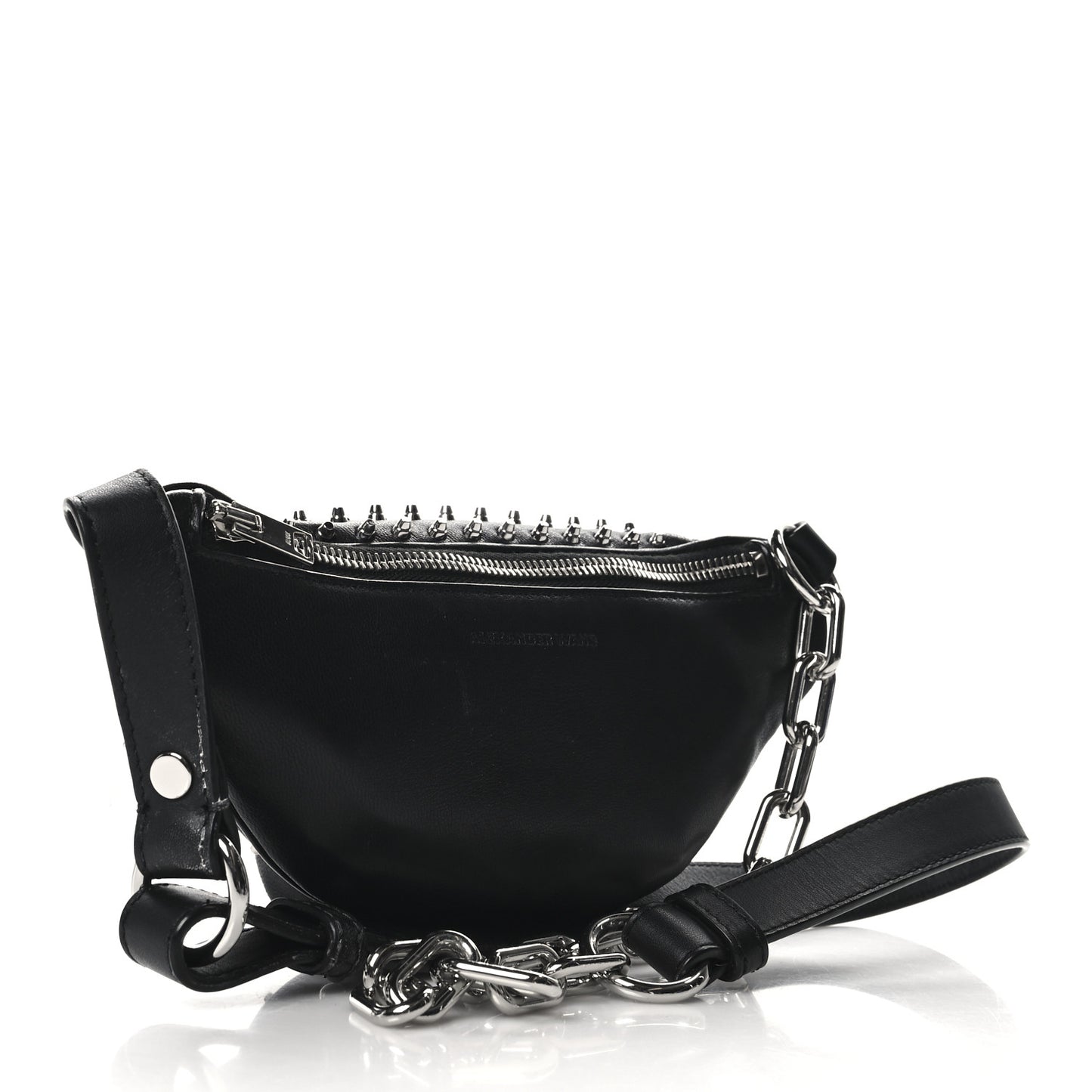Lambskin Studded Mini Attica Belt Bag Black