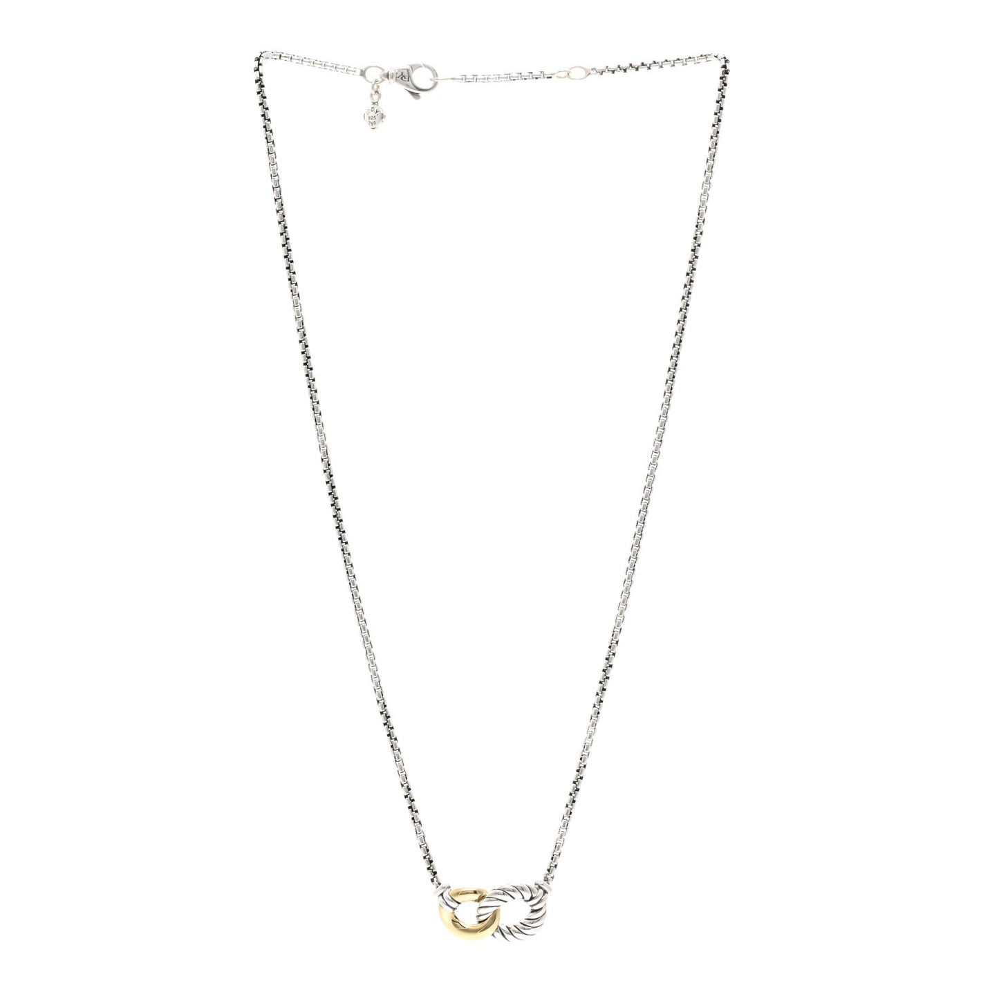 Sterling Silver 18K Yellow Gold Belmont Pendant Necklace