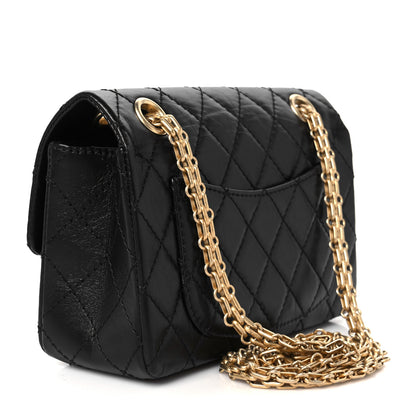 Chanel Aged Calfskin Quilted 2.55 Reissue Mini Flap Black 3 of 11