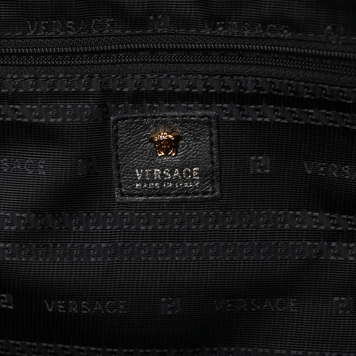 Versace Nylon Goatskin Studded Palazzo Medusa Backpack Black 6 of 10