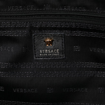 Versace Nylon Goatskin Studded Palazzo Medusa Backpack Black 6 of 10