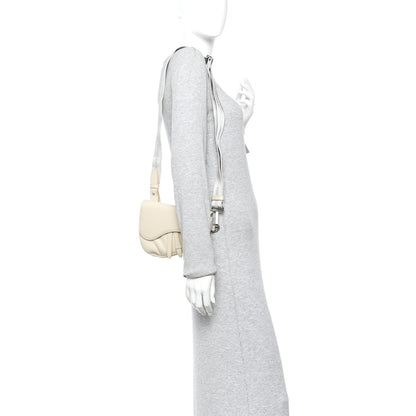 Christian Dior Grained Calfskin Mens Mini Saddle Bag Latte 2 of 10