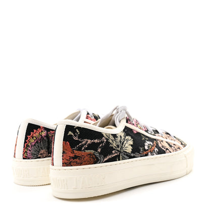Christian Dior Canvas Jardin Botanique Embroidered Womens Walk'N'Dior Low Top Sneakers 37.5 Black Multicolor 5 of 9
