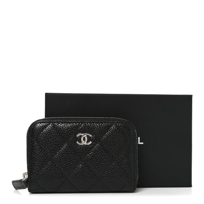 Chanel Caviar Quilted Zip Coin Purse Black 8 of 8