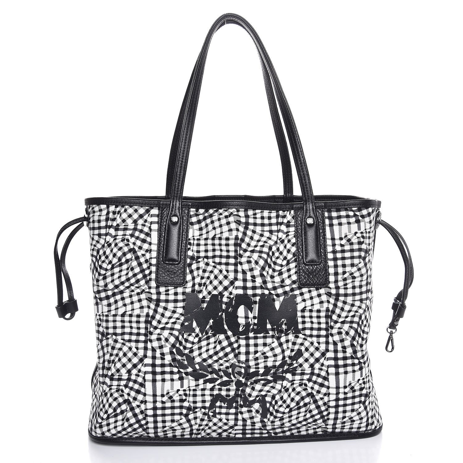 MCM Visetos Medium Liz Reversible Shopper Tote Black 6 of 16