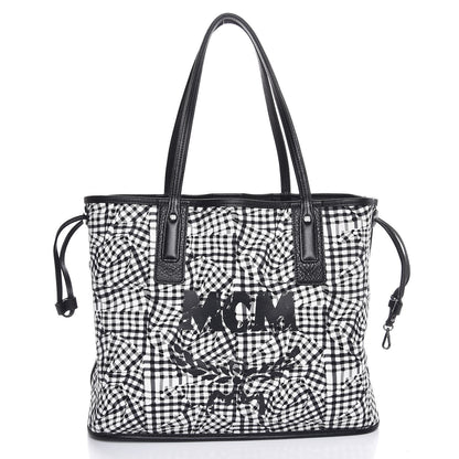 MCM Visetos Medium Liz Reversible Shopper Tote Black 6 of 16