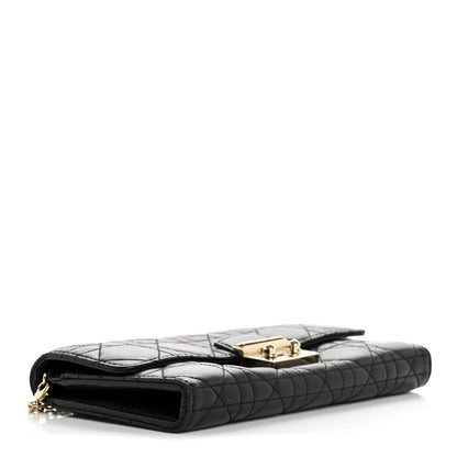 Christian Dior Lambskin Cannage Miss Dior Chain Wallet Black 4 of 15