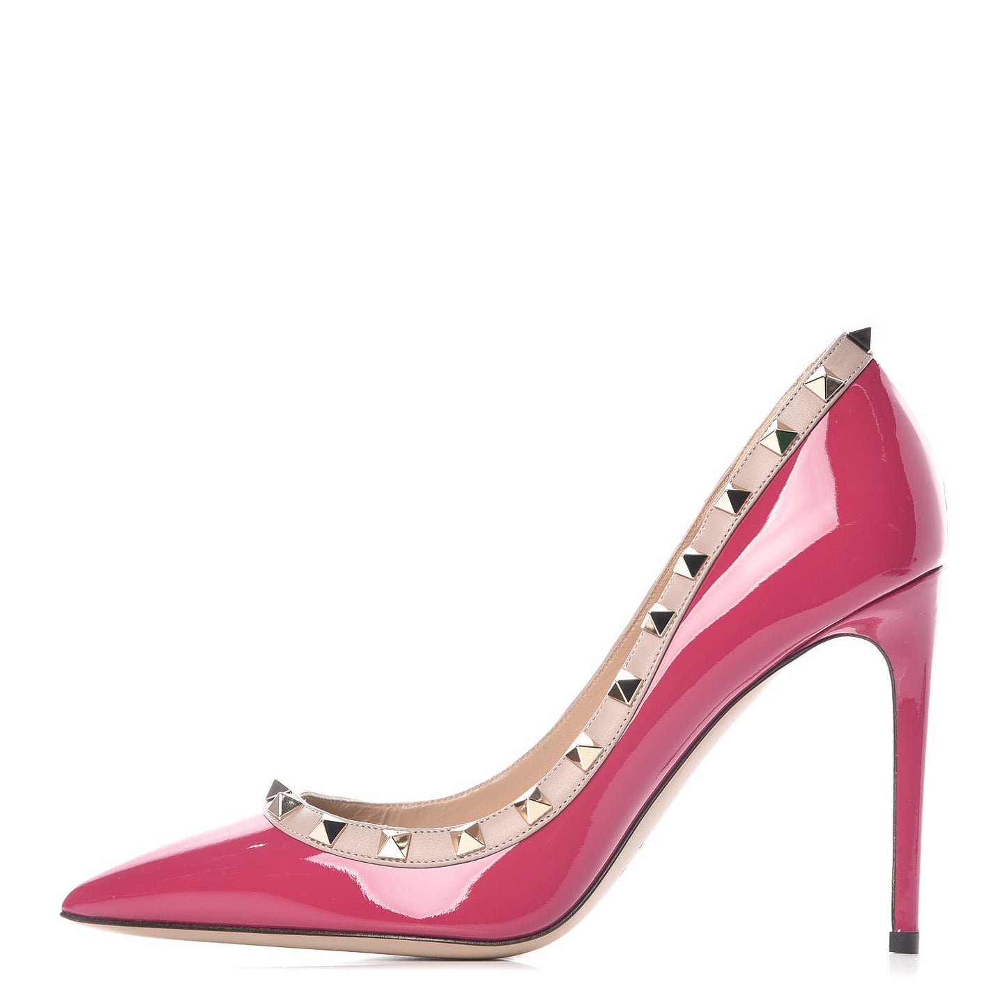 Patent Rockstud 100mm Pumps 38 Deep Cyclamin Poudre